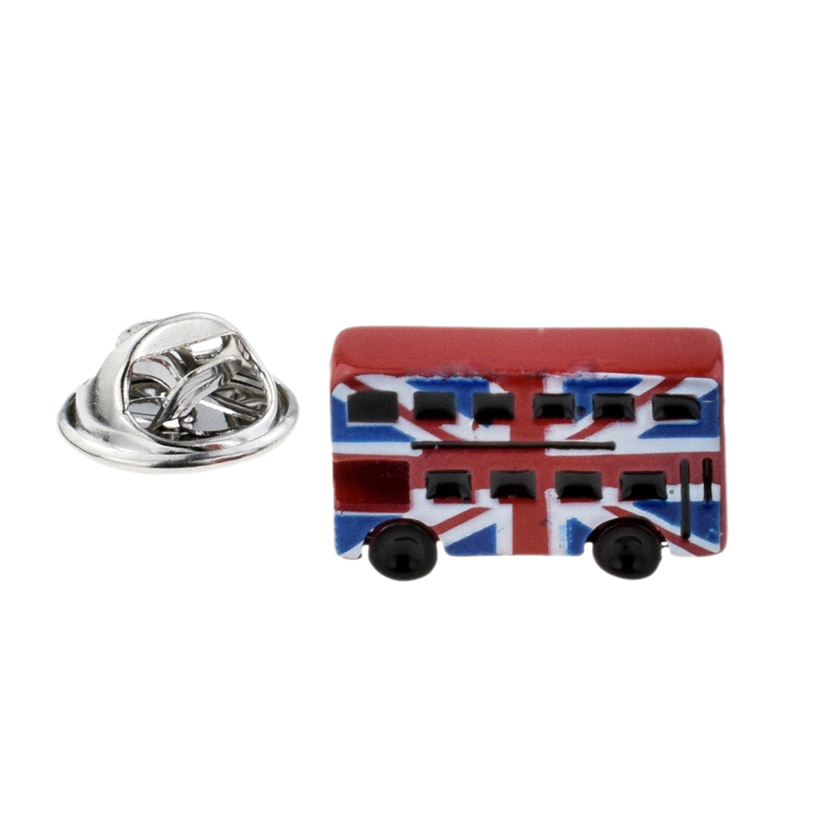 Union Jack Red London Bus Lapel Pin Badge