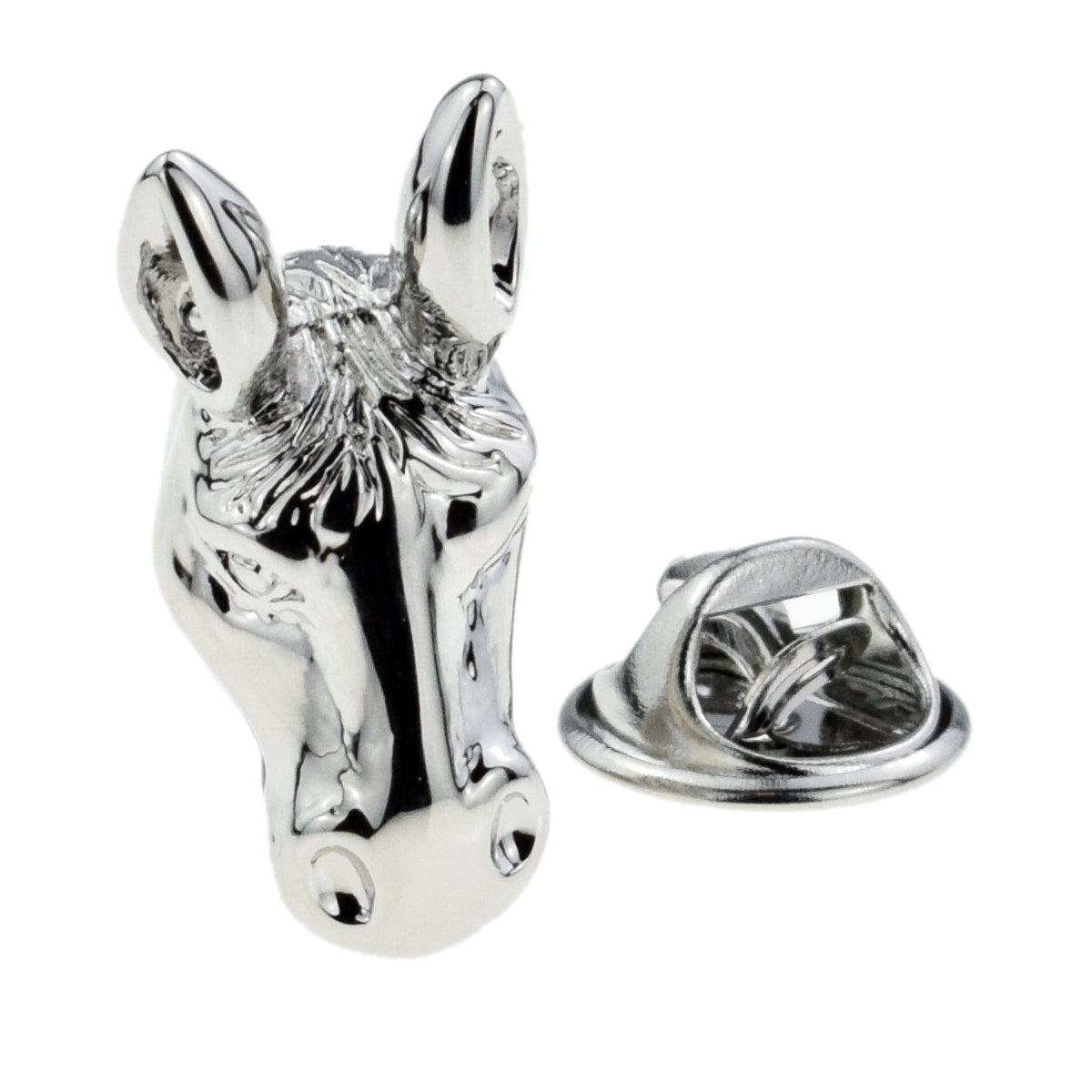 High Detailed 3D Donkeys Head Lapel Pin Badge