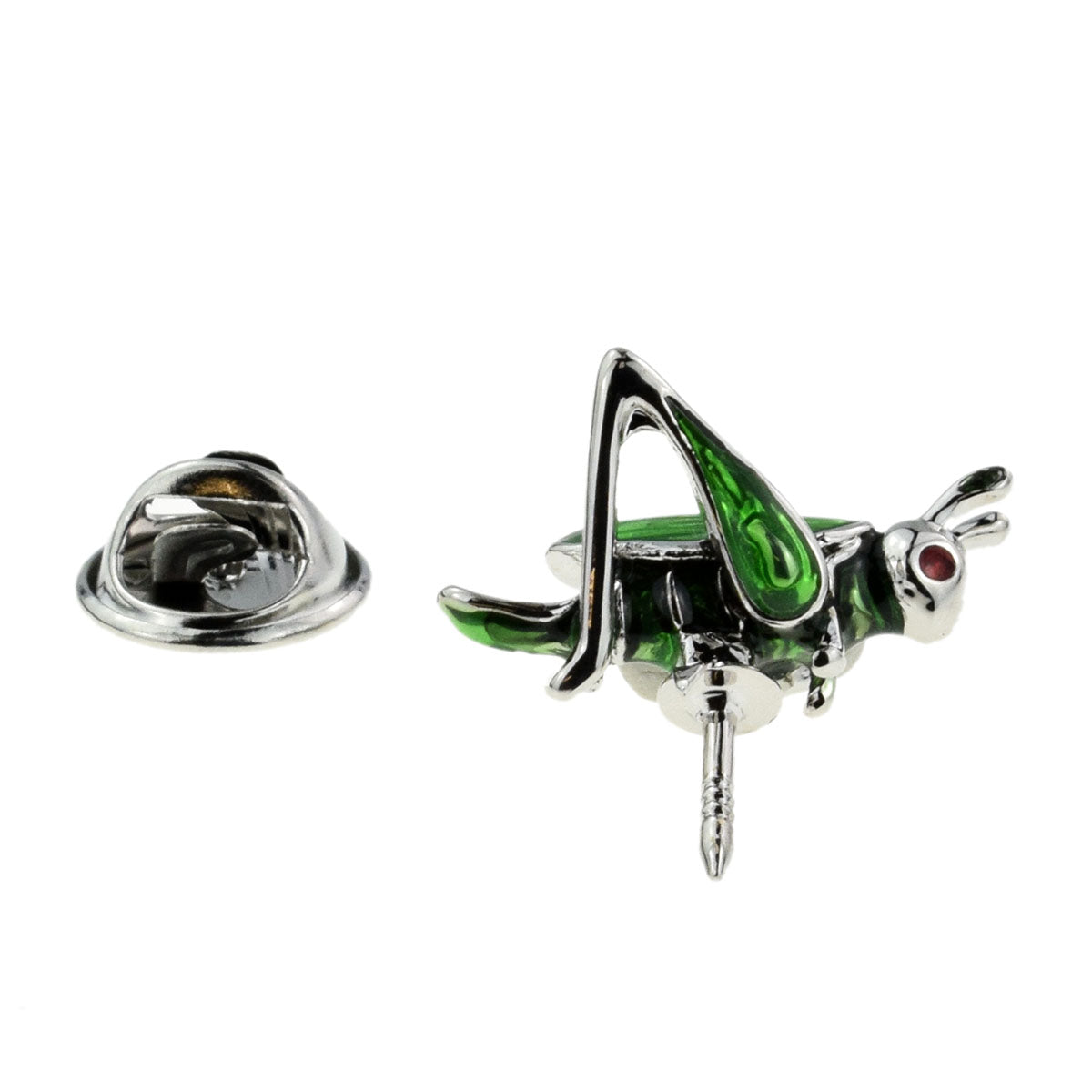 Green Cricket / Grasshopper Insect Lapel Pin Badge