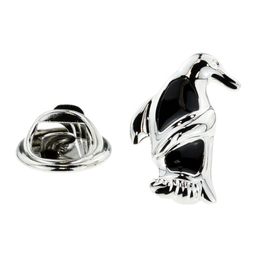Crystal Eyed Penguin Lapel Pin Badge