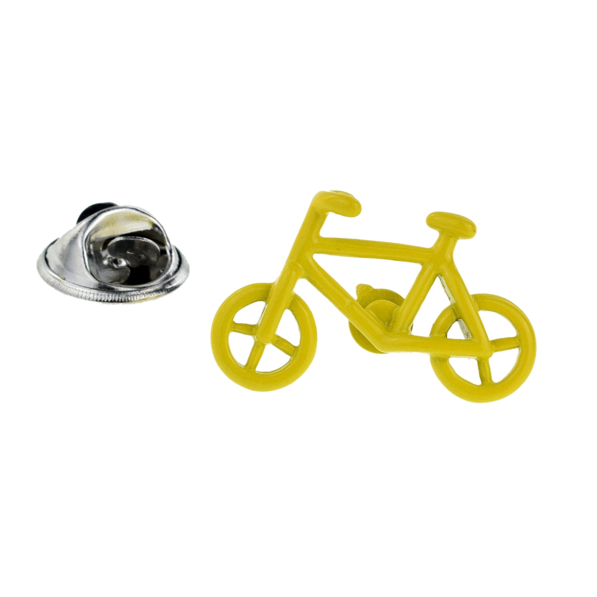 Yellow Bicycle Design Lapel Pin Badge