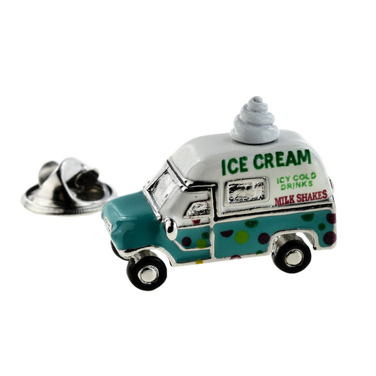 Ice Cream Van Design Lapel Pin Badge