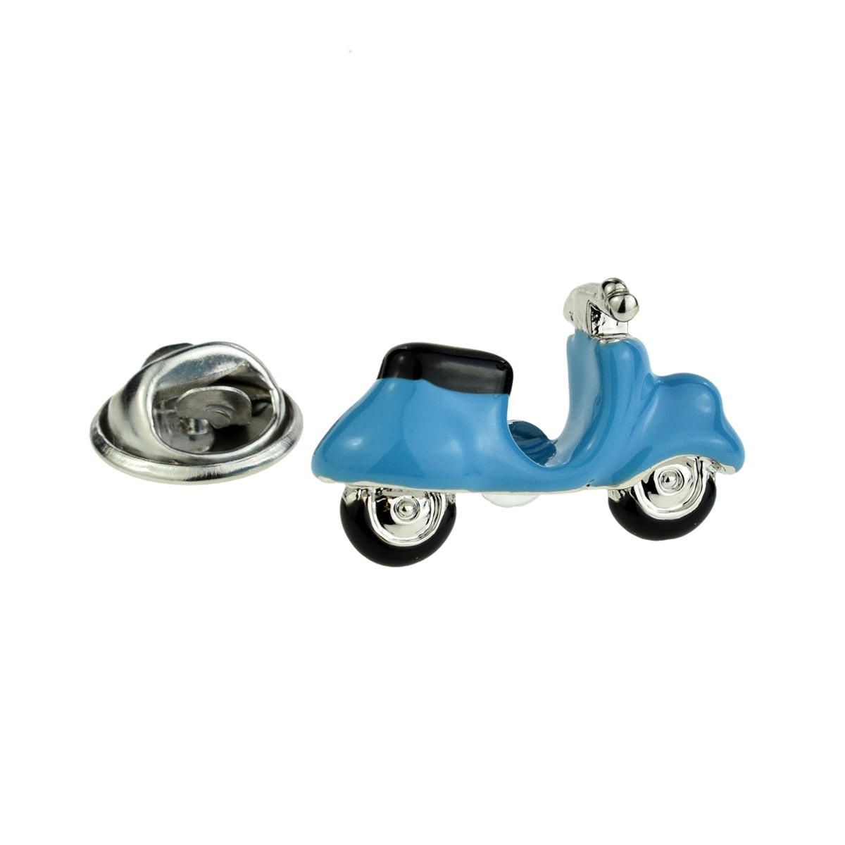 Blue Scooter Design Lapel Pin Badge