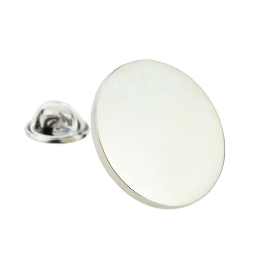 Plain Round 24mm Lapel Pin Badge (engravable)