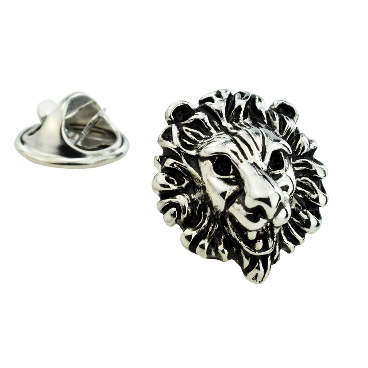 Lion Head Design Lapel Pin Badge