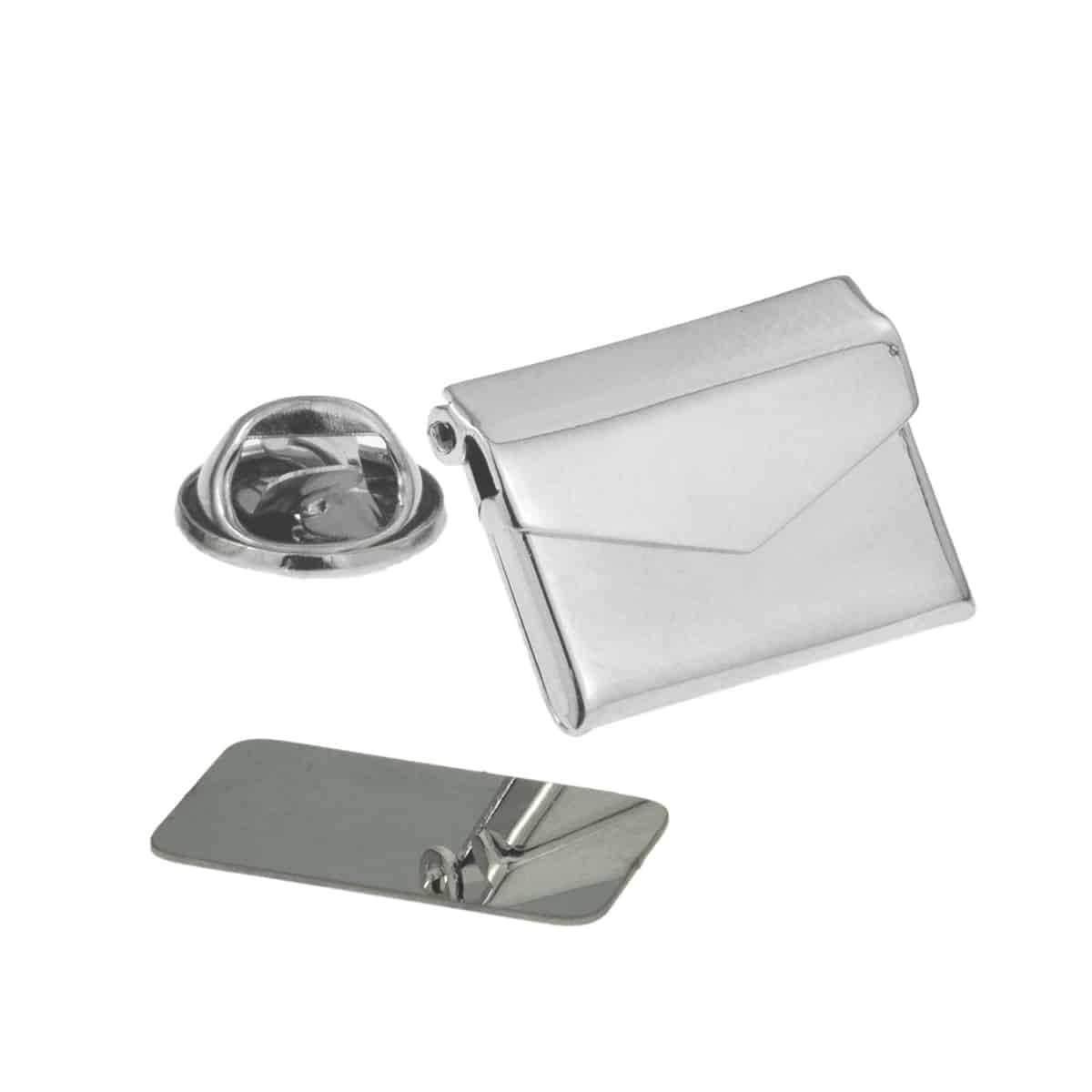 Hidden Messages in Envelope Design Lapel Pin Badge (engravable)
