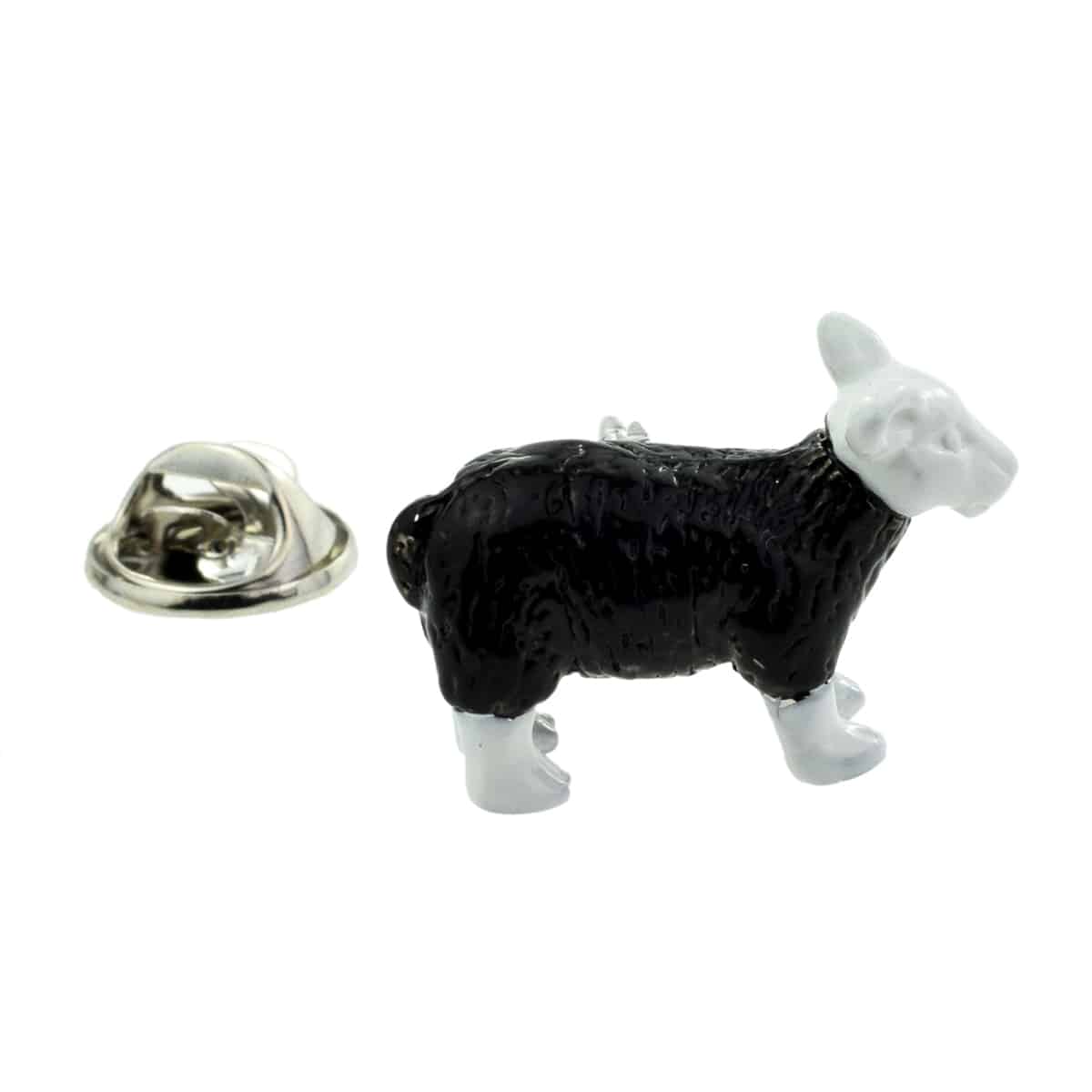 Black & White Sheep Lapel Pin Badge