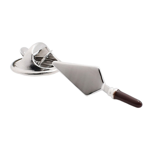 Brown Handled Masonic Trowel Lapel Pin
