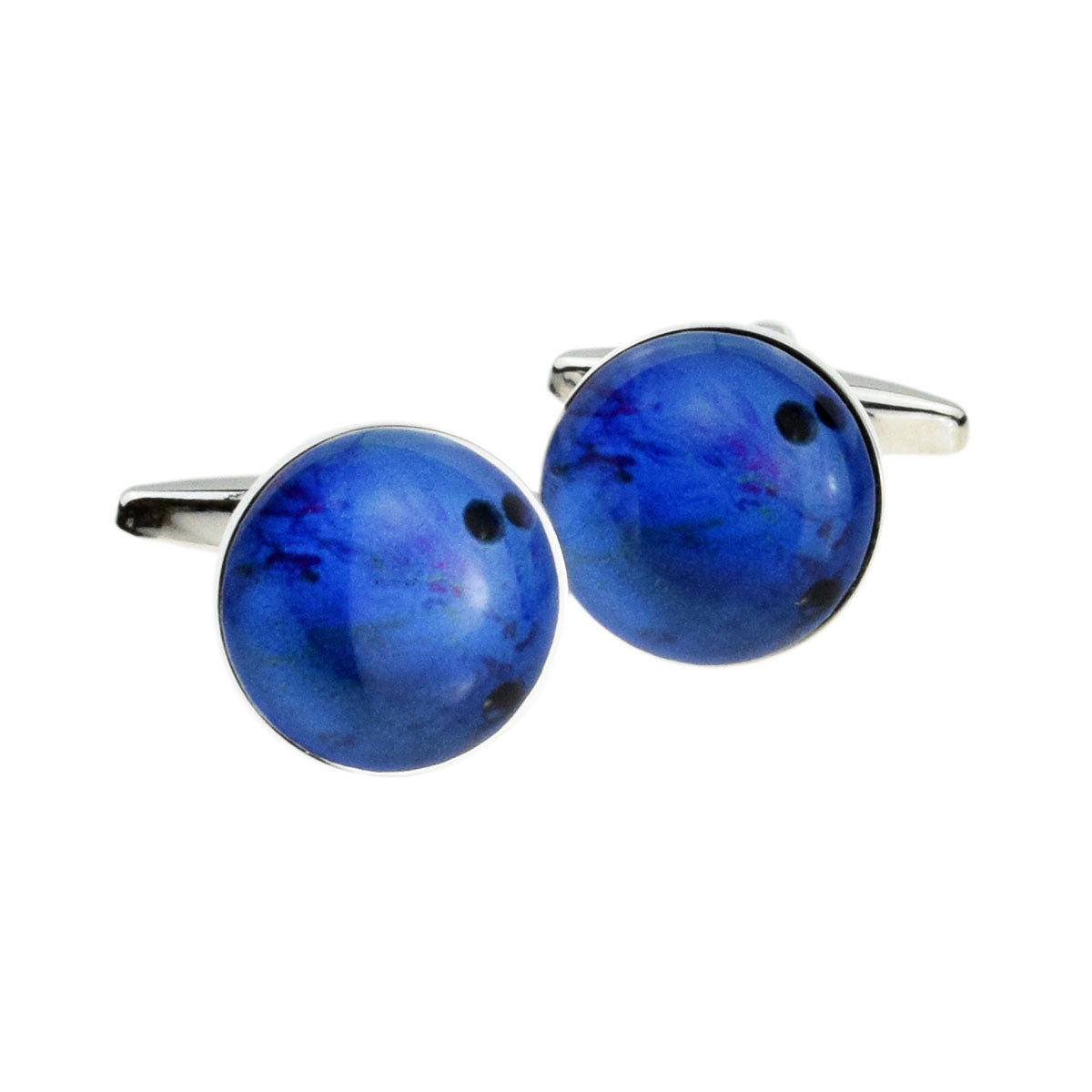Blue Bowling Ball Sports Cufflinks | Ashton and Finch