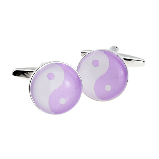 Pink & White Yin & Yang Cufflinks | Ashton and Finch