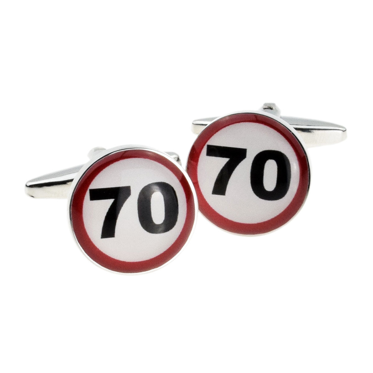 70mph Road Sign Birthday Ages Cufflinks | Ashton and Finch
