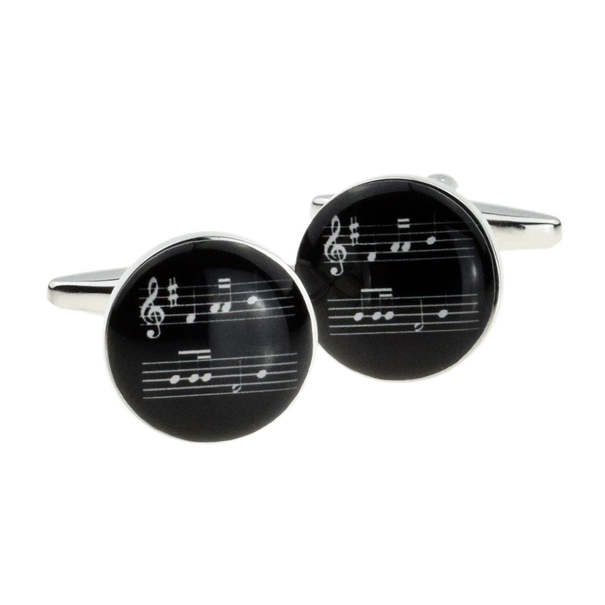 Black Music Sheet & Treble Clef Cufflinks | Ashton and Finch