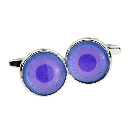 Shades of Blue & Purple Roundel Cufflinks | Ashton and Finch