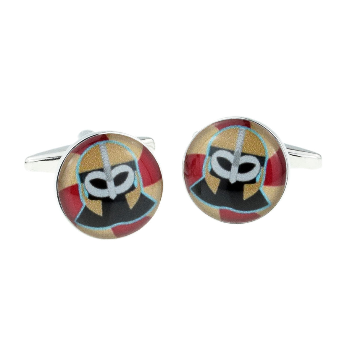 Round Viking Helmet Design Cufflinks | Ashton and Finch