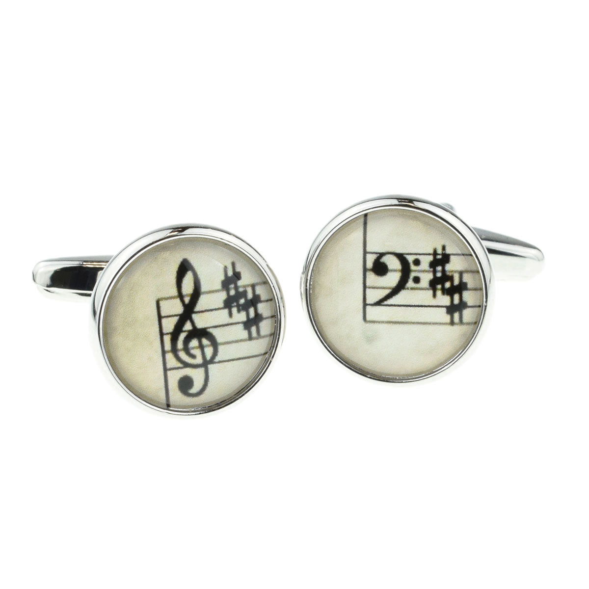 Treble & Bass Clef Sheet Music Cufflinks | Ashton and Finch