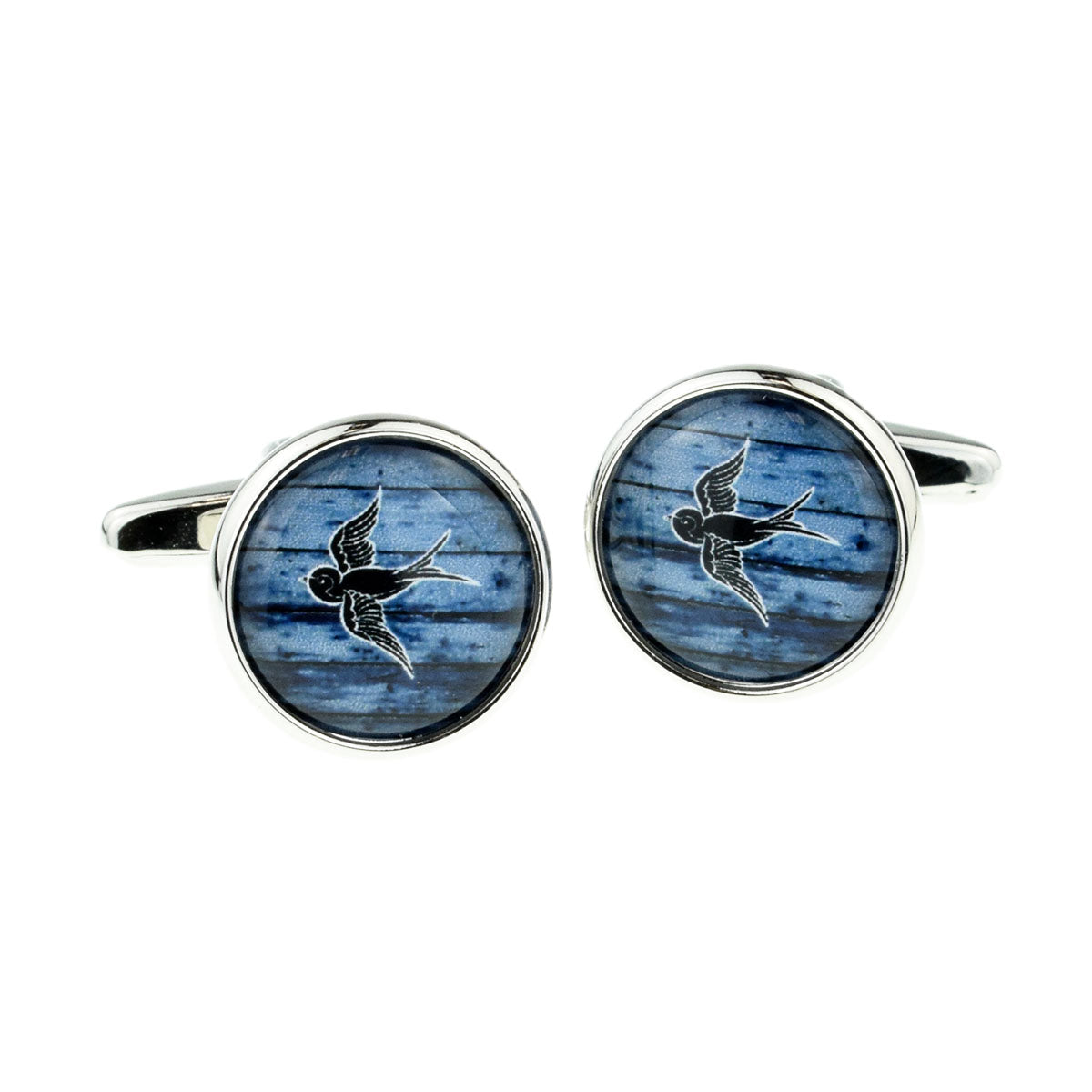 Nautical Driftwood Swallow Design Cufflinks | Ashton and Finch