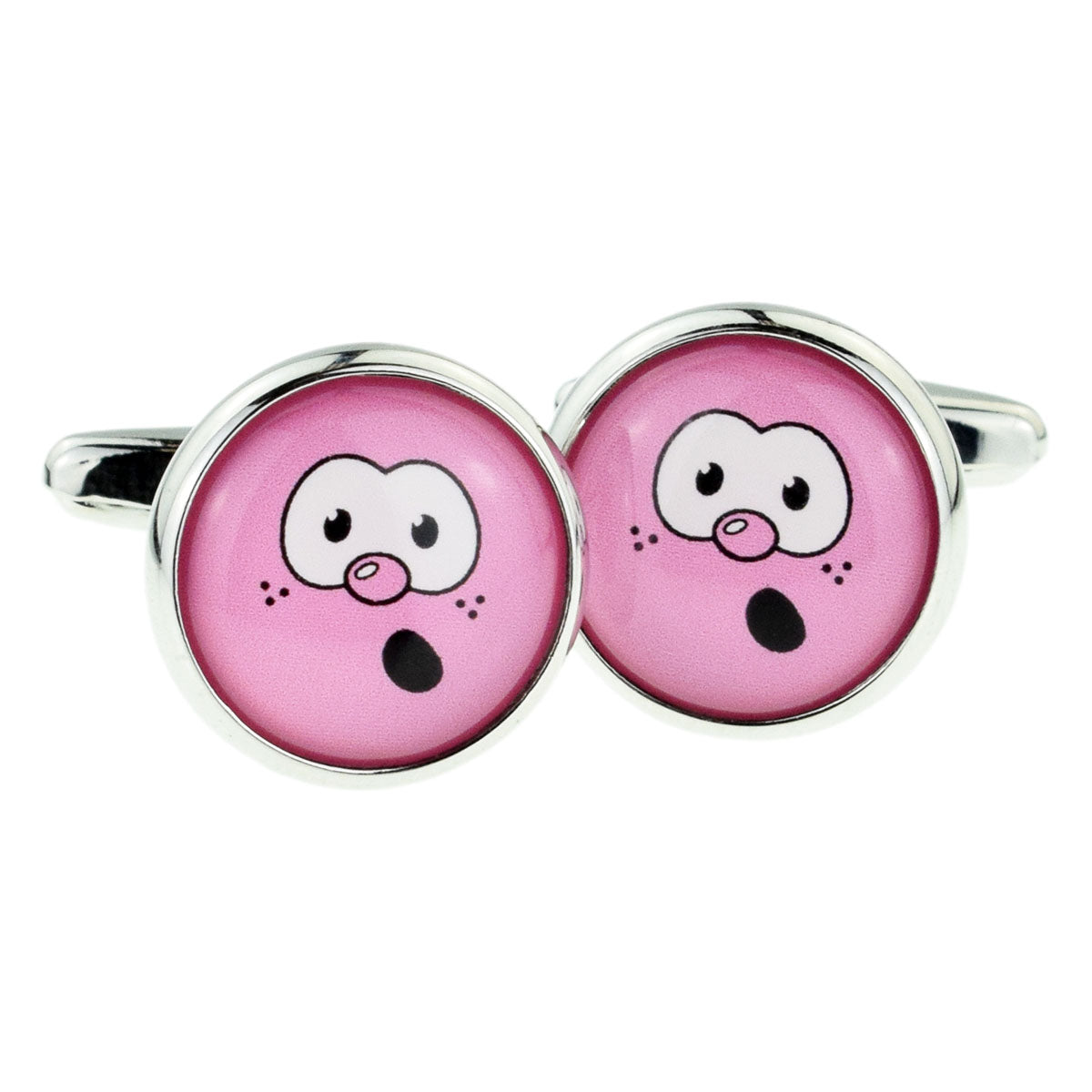 Pink Funny Face Cufflinks | Ashton and Finch