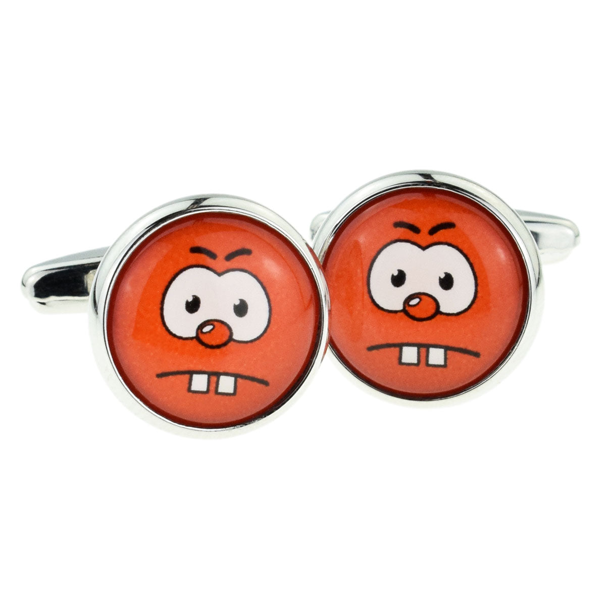 Orange Funny Face Cufflinks | Ashton and Finch