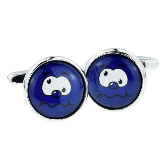 Blue Funny Face Cufflinks | Ashton and Finch