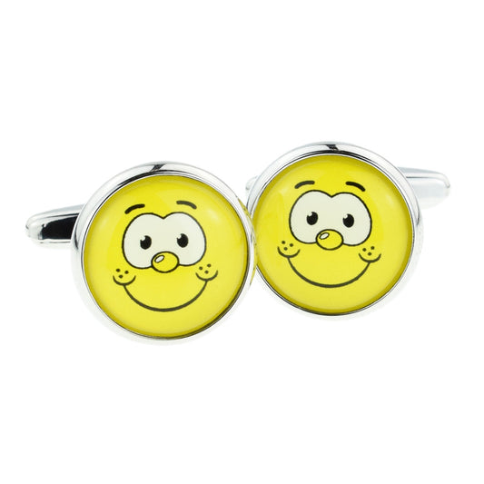 Yellow Funny Face Cufflinks | Ashton and Finch