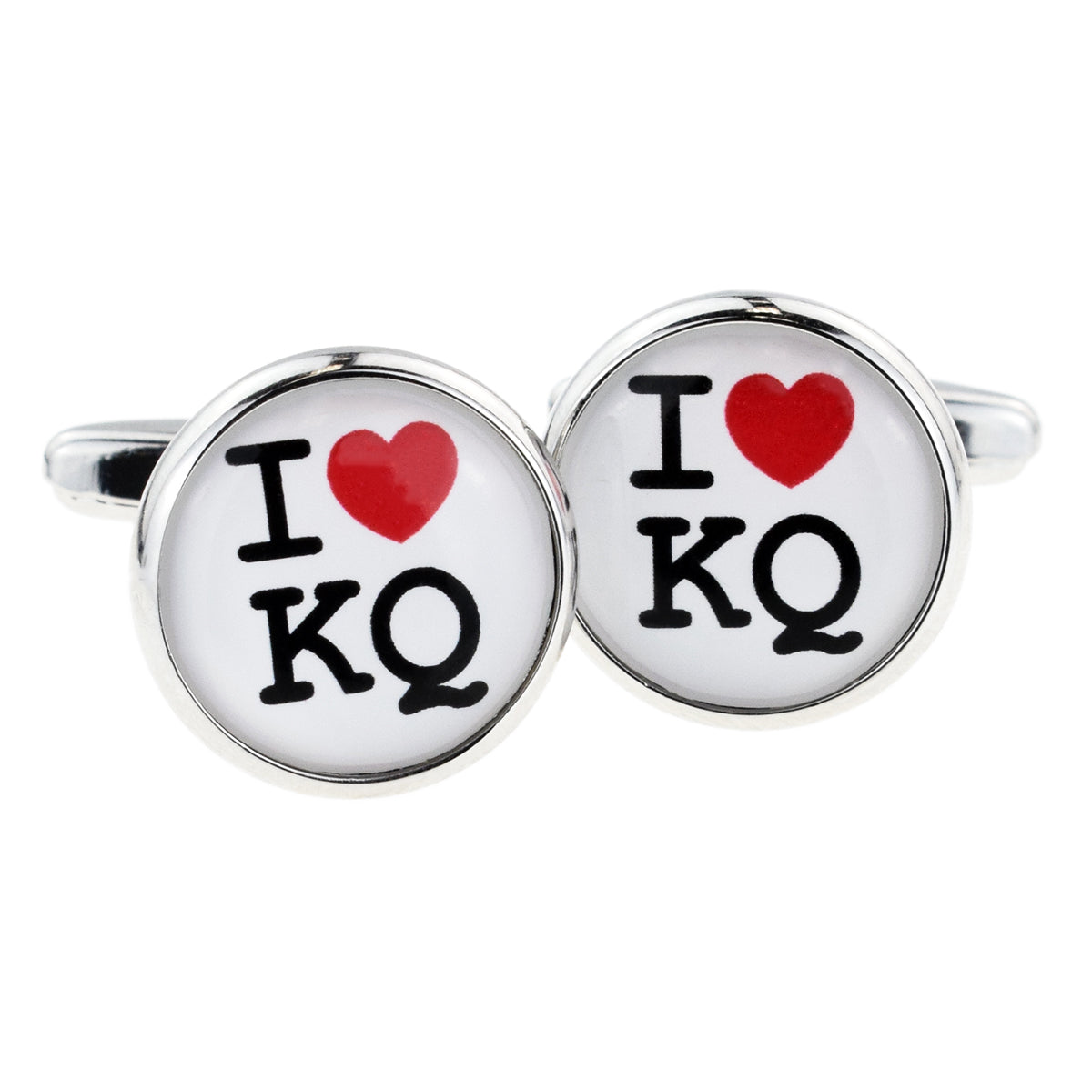 Bespoke Romantic I Love Personalised Initials Cufflinks | Ashton and Finch