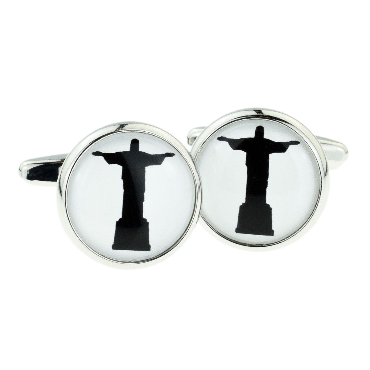Christ The Redeemer Rio Statue Silhouette Cufflinks | Ashton and Finch