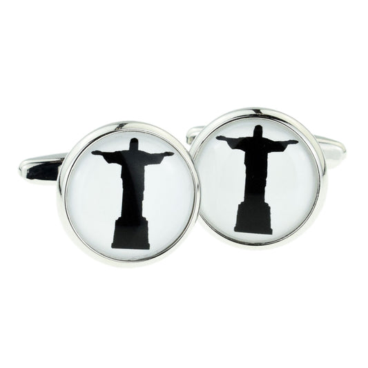 Christ The Redeemer Rio Statue Silhouette Cufflinks | Ashton and Finch