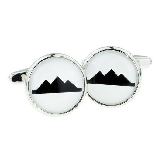 Great Pyramids of Giza Silhouette Cufflinks | Ashton and Finch