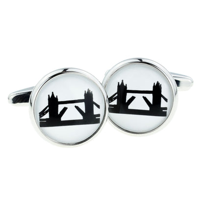 London Tower Bridge SiIlhoutte Cufflinks | Ashton and Finch