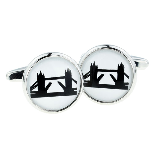 London Tower Bridge SiIlhoutte Cufflinks | Ashton and Finch