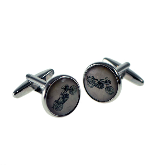 Sports Motorbike on Contemporary Background Cufflnks | Ashton and Finch