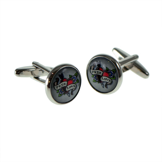 True Love Heart Design Cufflinks | Ashton and Finch