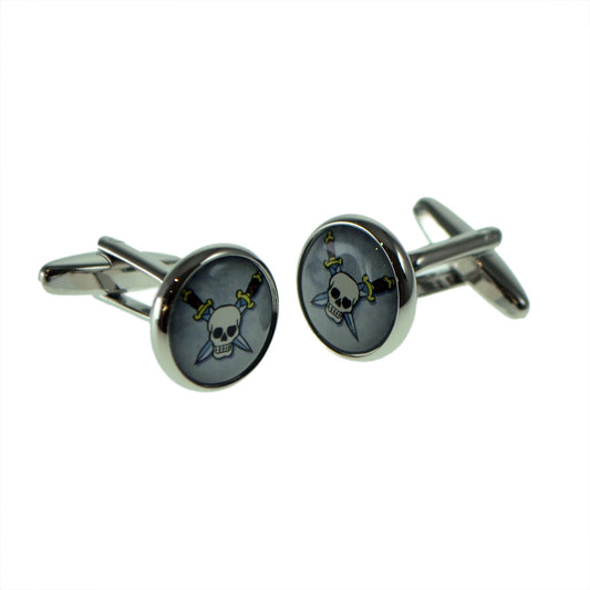 Skull with Two Daggers Design Cufflinks | Ashton and Finch