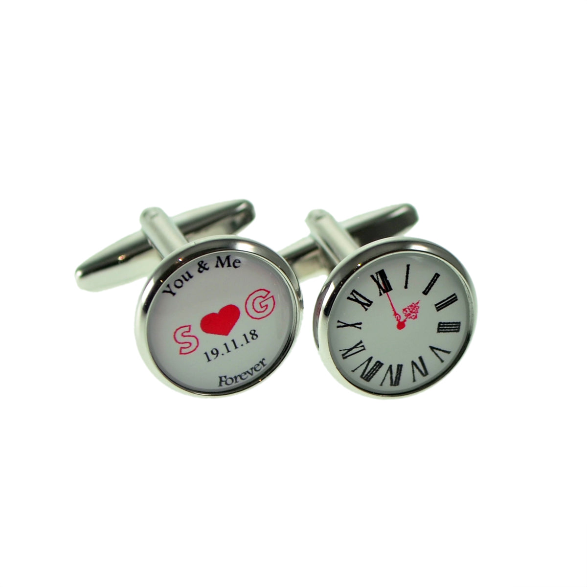 Personalised Time & Date Wedding or Event Cufflinks | Ashton and Finch