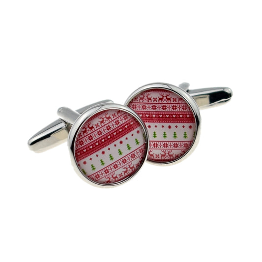 Christmas Jumper Design Round Cufflinks | Ashton and Finch