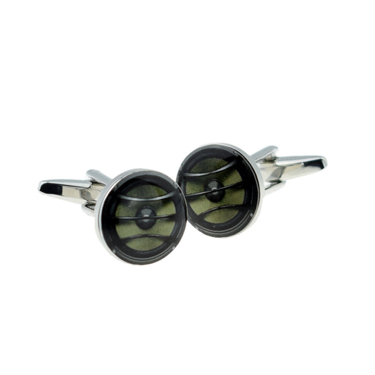 Ribbed Speakers Design Cufflinks | Ashton and Finch