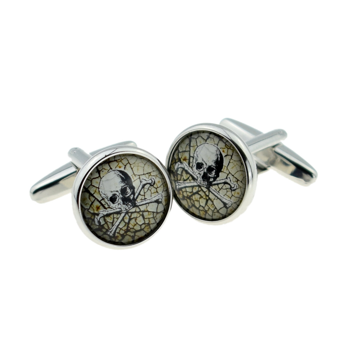Retro Style Skull & Crossbones Design Cufflinks | Ashton and Finch