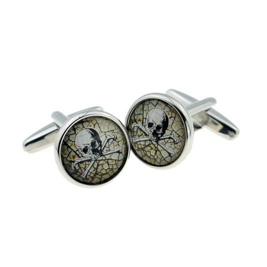 Retro Style Skull & Crossbones Design Cufflinks | Ashton and Finch