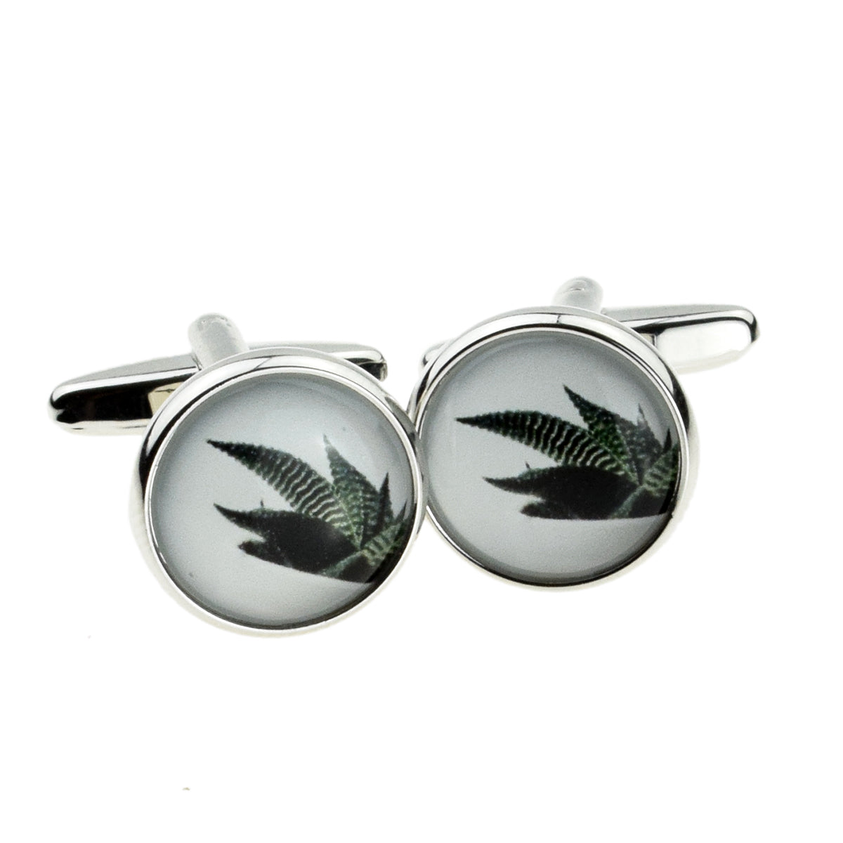 Cactus Leaf Design Cufflinks | Ashton and Finch
