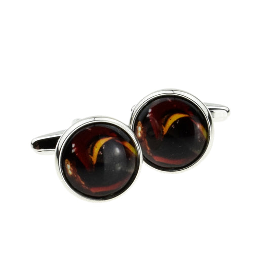 Swirling Pattern Round Cufflinks | Ashton and Finch