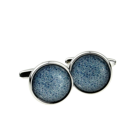 Speckled Design Round Cufflinks | Ashton and Finch