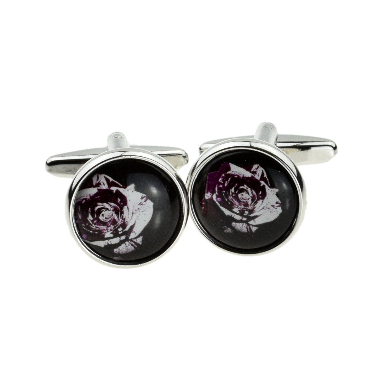 Black Rose Design Cufflinks | Ashton and Finch