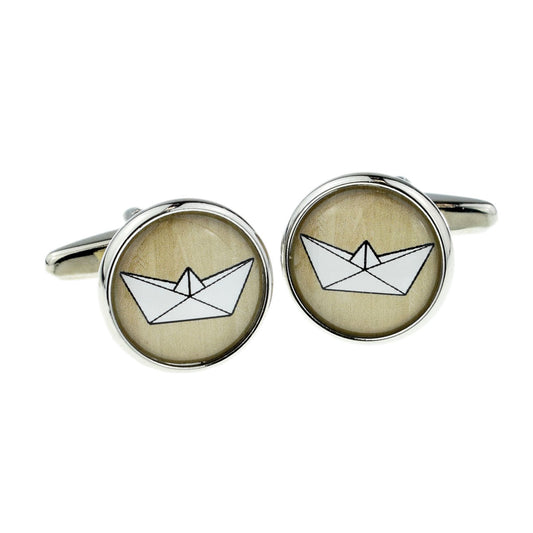 Origami Paper Boat Design Cufflinks | Ashton and Finch