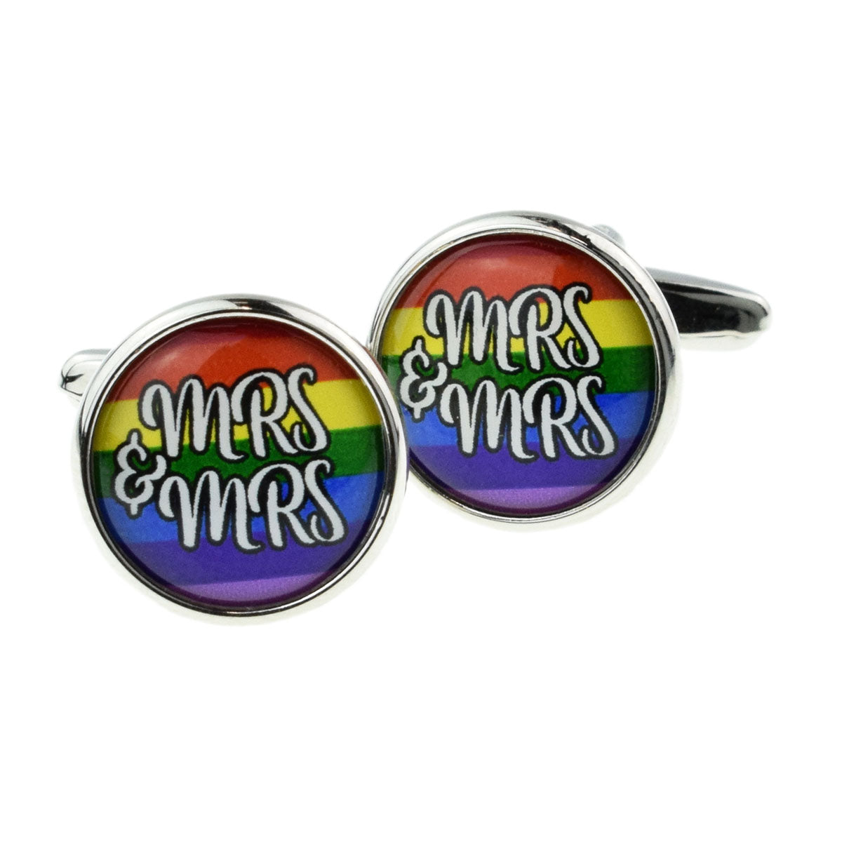 Rainbow Mrs & Mrs Cufflinks | Ashton and Finch