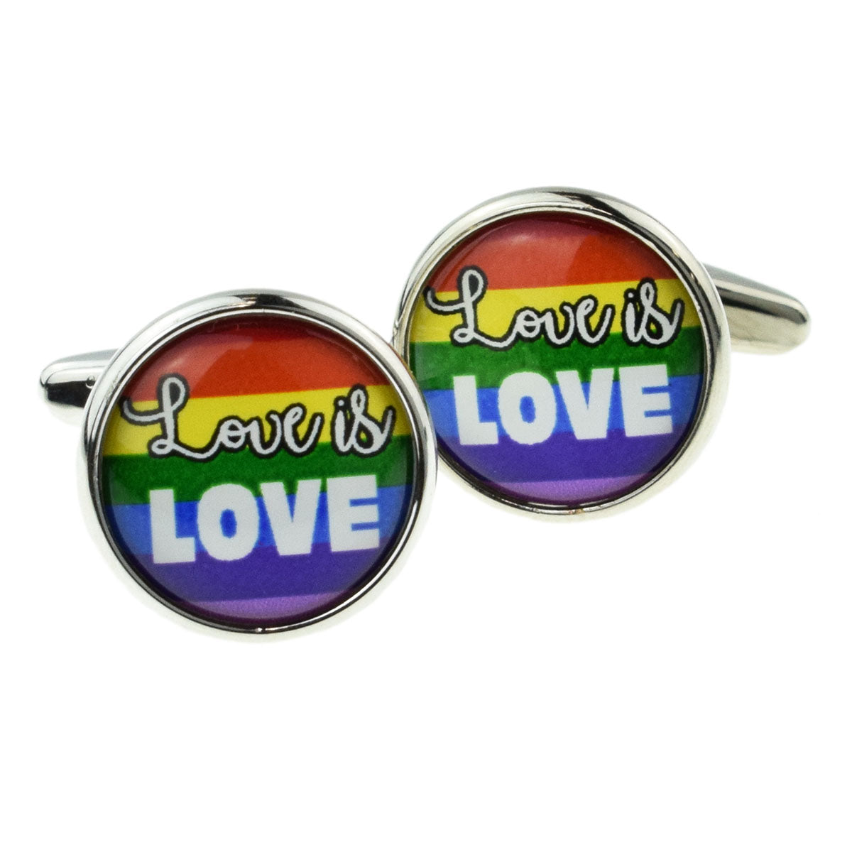 Love is Love Rainbow Design Cufflinks | Ashton and Finch