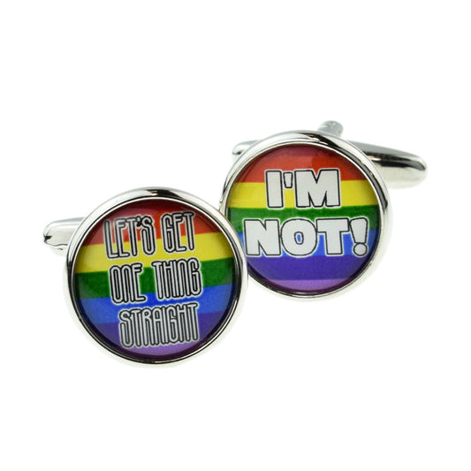 Let's Get One Thing Straight I'm Not Rainbow Cufflinks | Ashton and Finch