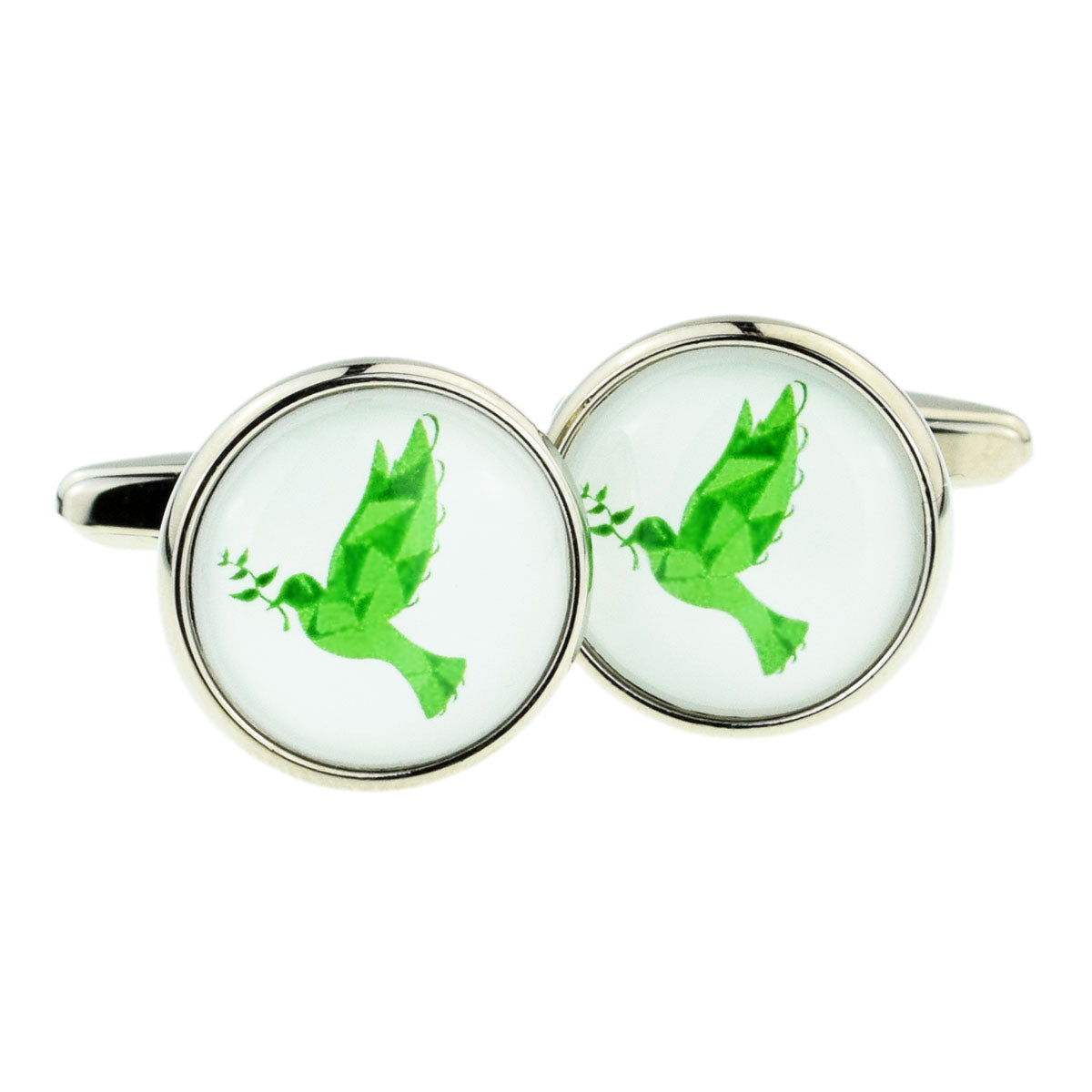 Green Dove of Peace Design Cufflinks | Ashton and Finch