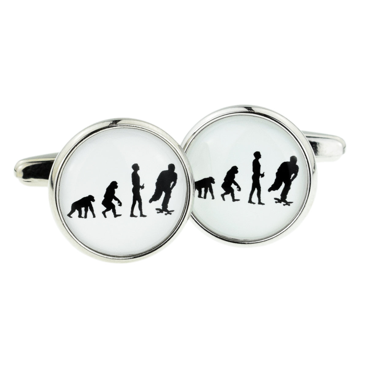 Evolution of a Skateboarder Cufflinks for a Skateboard Rider or Fan | Ashton and Finch