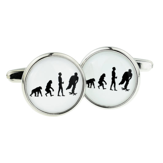 Evolution of a Skateboarder Cufflinks for a Skateboard Rider or Fan | Ashton and Finch
