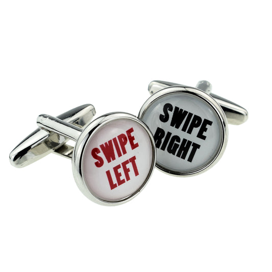 Swipe Left Swipe Right Fun Cufflinks | Ashton and Finch